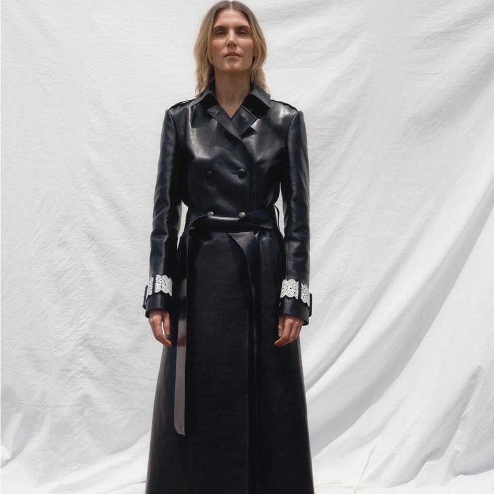 $9k Gabriela Hearst Leather Trench Coat XS NWT